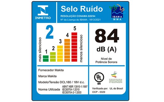 Aspirador Pó a Bateria 18V LXT DCL180RFB Verde Com Bateria de 3.0Ah Makita